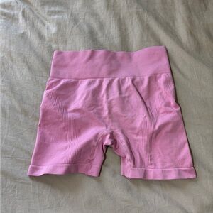 Pink High-Waisted Shorts